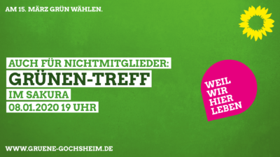 Grünen-Treff im Sakura am 8.1.20 19 Uhr