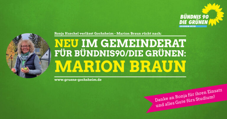 Wechsel im Gemeinderat: Marion Braun folgt auf Ronja Kuschel