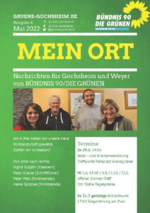 Titelbild von "Mein Ort" mit einem Foto des neuen Vorstands