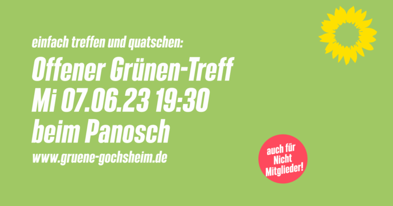 Offener Grünen-Treff am 7.6. 19:30