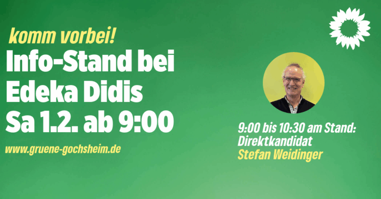 Info-Stand bei Edeka Didis am 1.2. 9:00-16:00